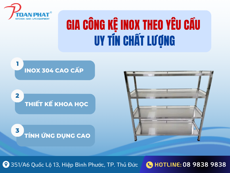 Gia công kệ inox công nghiệp theo yêu cầu uy tín chất lượng 38 YEN 33