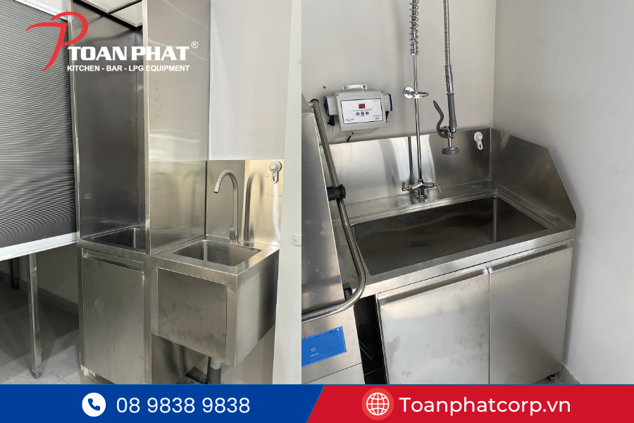 Dự án bếp bánh tại Red Apron Quận 7 9 Chậu rửa inox bền đẹp