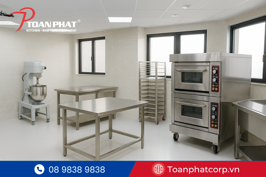 Dự án bếp bánh Trường Đại học Quốc tế Hồng Bàng 4 Giải pháp hệ thống bếp bánh công nghiệp, đáp ứng tiêu chuẩn vệ sinh và đào tạo
