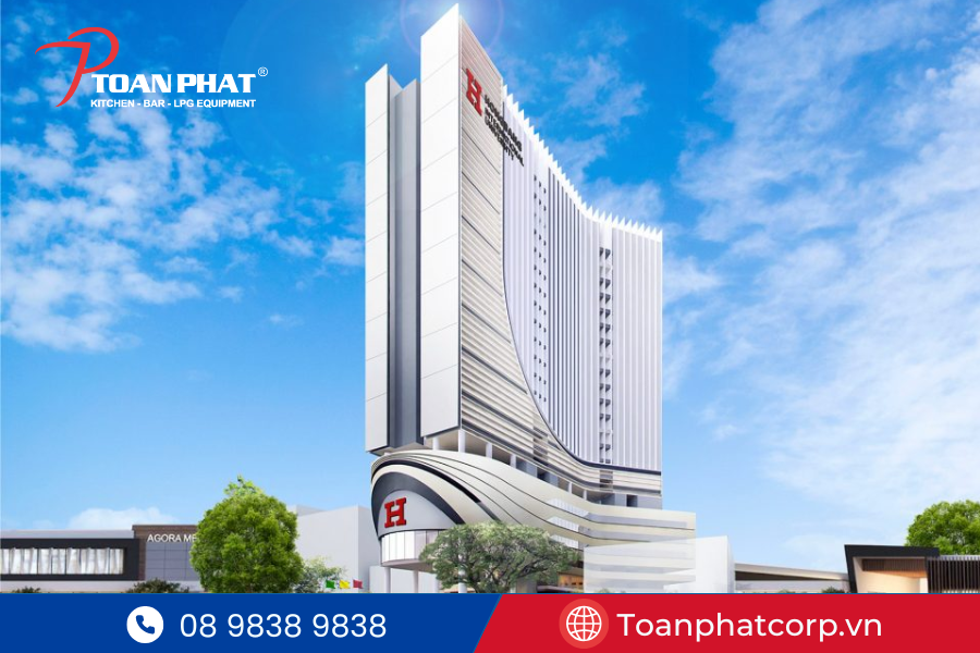 Dự án bếp bánh Trường Đại học Quốc tế Hồng Bàng 2 Toàn cảnh khuôn viên trường với không gian học tập và trải nghiệm hiện đại