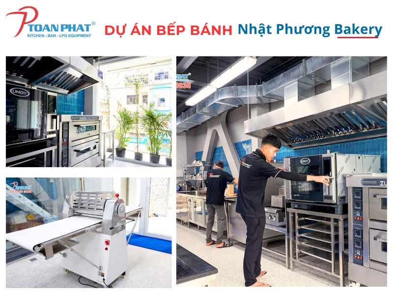 Dự án bếp bánh Nhật Phương Bakery do Toàn Phát thiết kế và thi công trọn gói