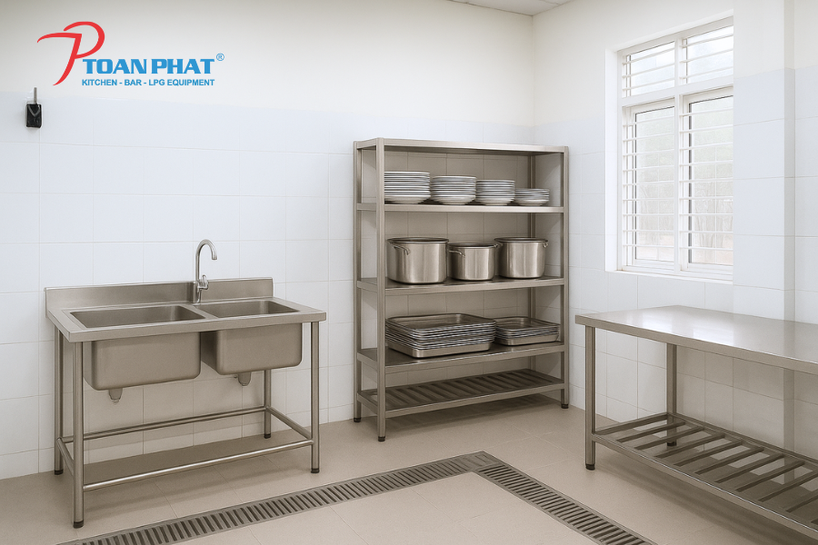 Thiết bị rửa đạt chuẩn an toàn thực phẩm tại trường mầm non