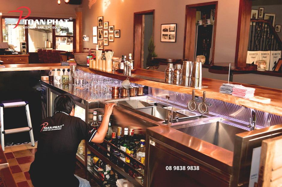 Dự án bếp công nghiệp nhà hàng và quầy bar The Racha Room | Được thi công bởi Toàn Phát 3 Dự án thiết kế và thi công nhà hàng và quầy bar