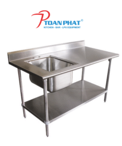 Bàn bếp inox có chậu rửa