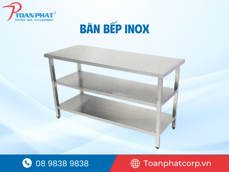 Gia công bàn inox công nghiệp theo yêu cầu giá tốt tại TPHCM 4 Bàn bếp inox