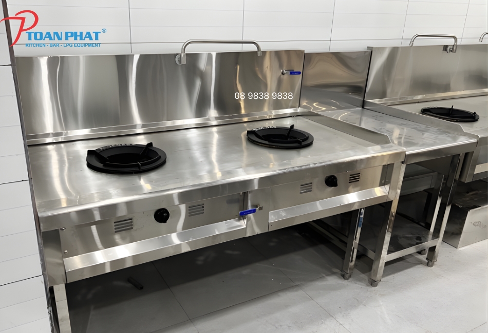 DỰ ÁN THI CÔNG HỆ THỐNG BẾP NƯỚNG – QUÁN NƯỚNG 78, QUẬN 3 5 Bếp Á 2 họng