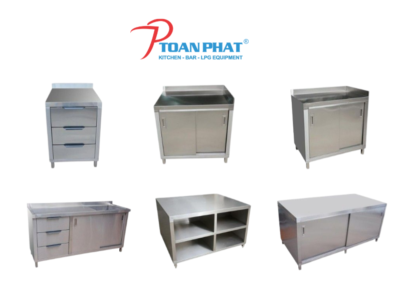 Gia công tủ inox cho bếp công nghiệp theo yêu cầu, giá tốt 2 Các loại tủ inox mà Toàn Phát nhận gia công