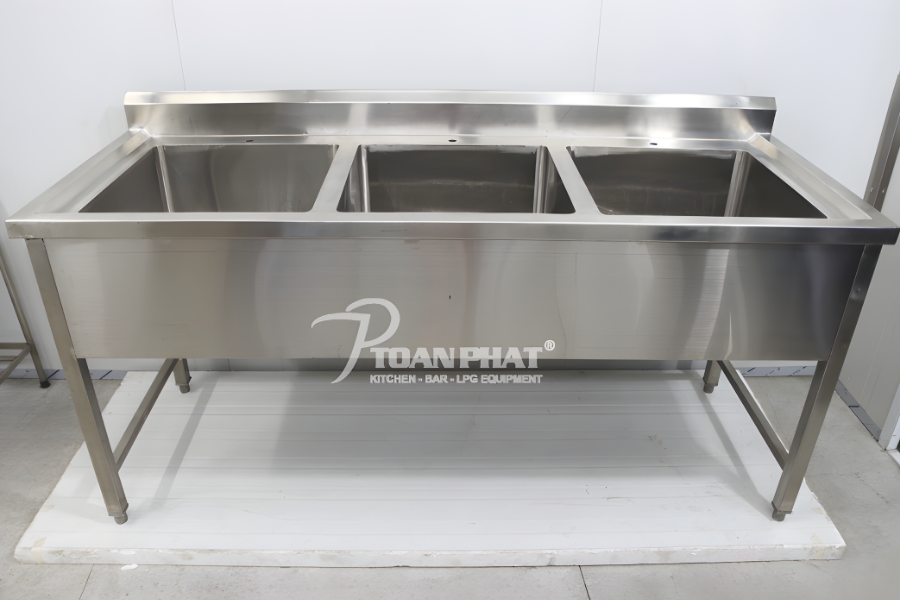 Chậu rửa công nghiệp 3 hố