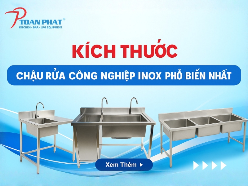 Tổng hợp kích thước chậu rửa công nghiệp inox phổ biến nhất 13 kích thước chậu rửa công nghiệp