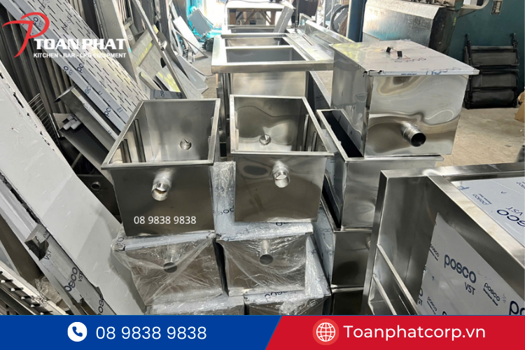 kích thước bể tách mỡ gia đình