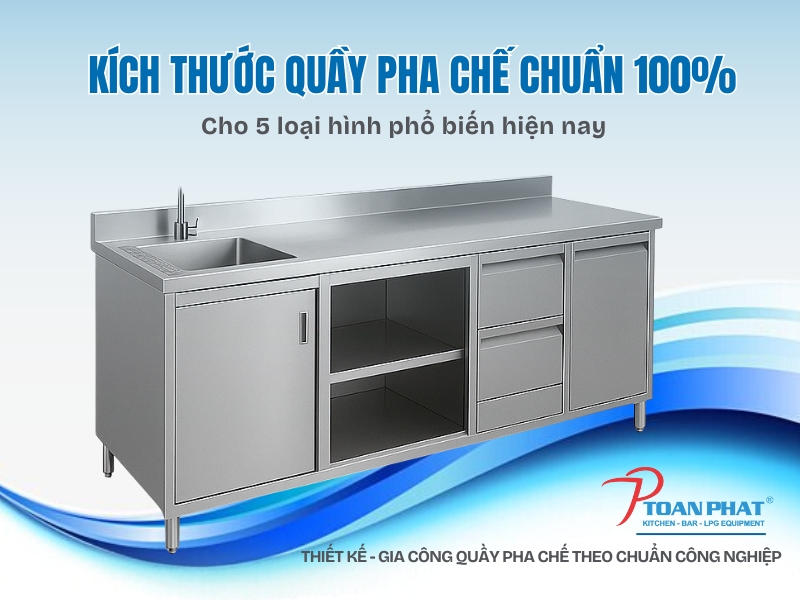 Kích thước quầy pha chế chuẩn 100% cho 5 loại hình phổ biến 12 Kích thước quầy pha chế chuẩn 100% cho 5 loại hình phổ biến