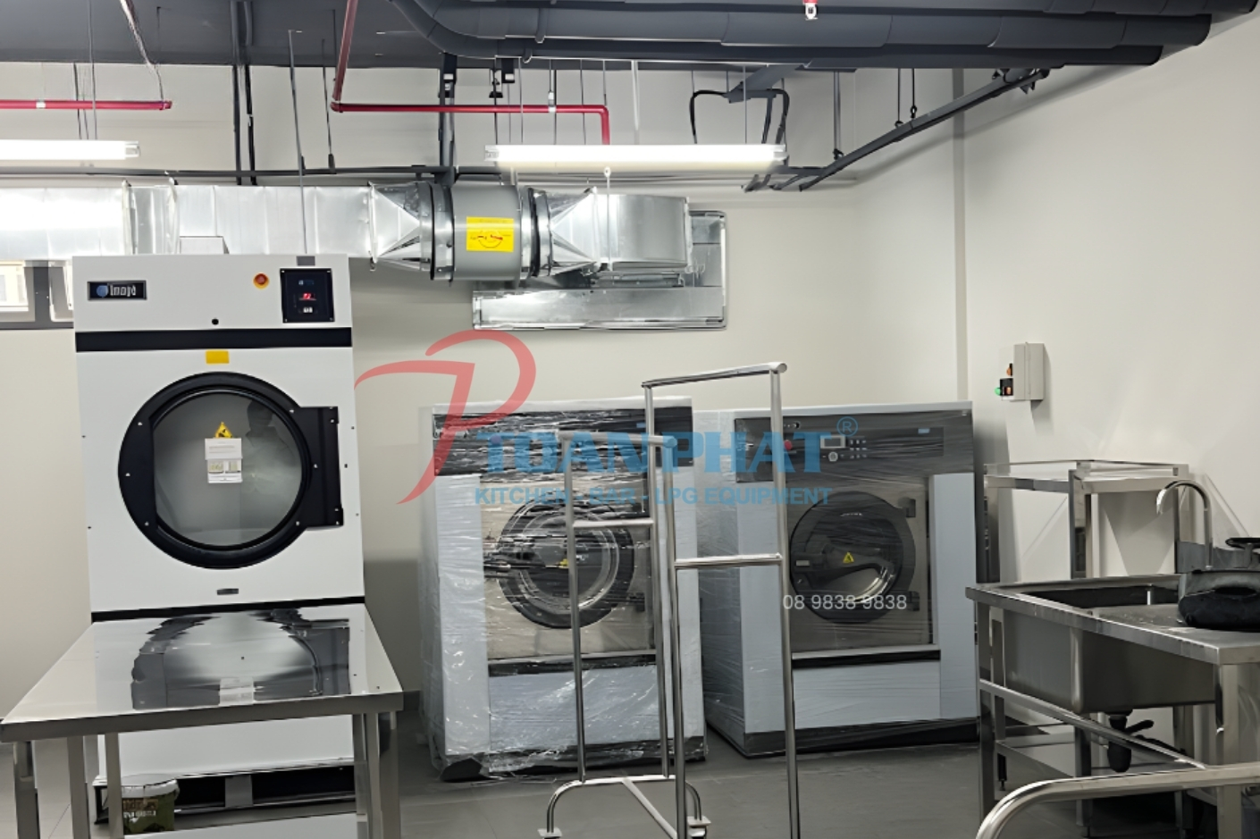 DỰ ÁN THI CÔNG PHÒNG GIẶT TRUNG TÂM THƯƠNG MẠI BCONS 10 Trang bị máy giặt hiệu suất cao, tiết kiệm điện nước