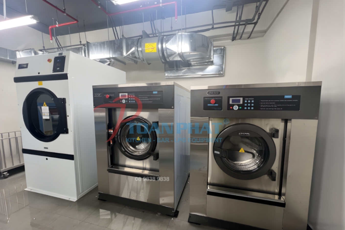 DỰ ÁN THI CÔNG PHÒNG GIẶT TRUNG TÂM THƯƠNG MẠI BCONS 3 Máy giặt sấy công nghiệp cao cấp
