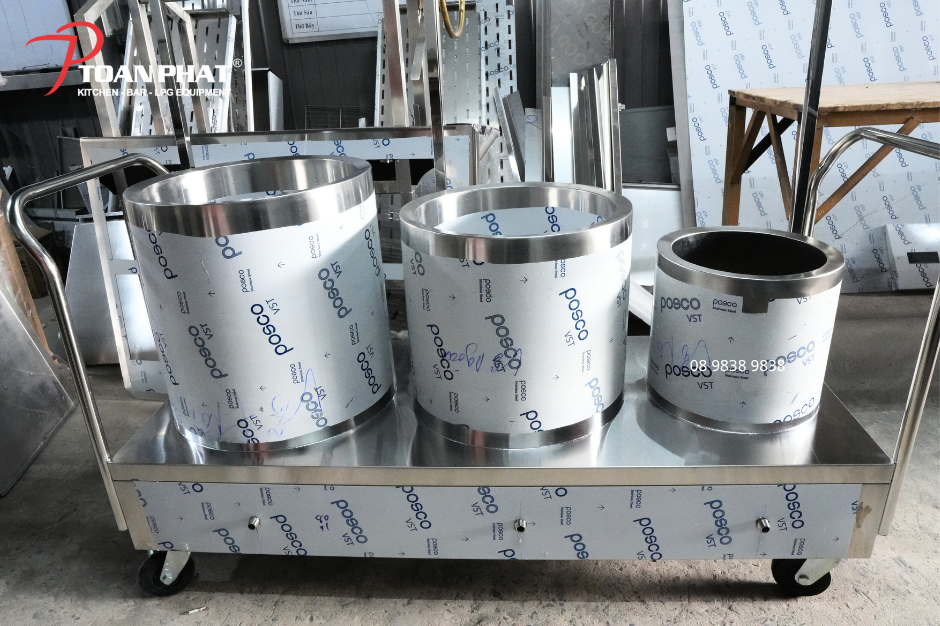 Nồi nấu phở điện được sản xuất tại xưởng inox Toàn Phát