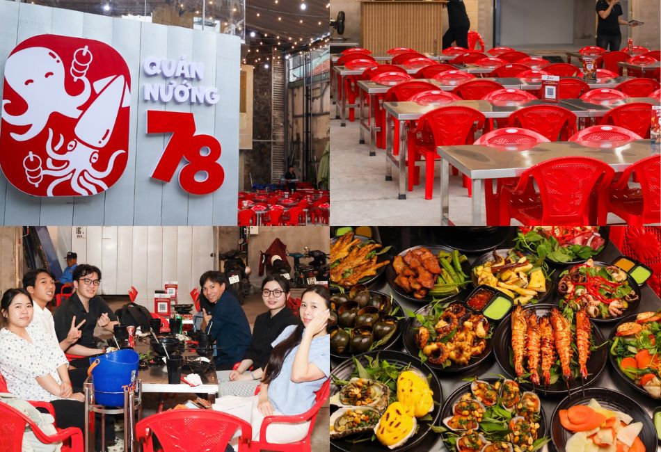 DỰ ÁN THI CÔNG HỆ THỐNG BẾP NƯỚNG – QUÁN NƯỚNG 78, QUẬN 3 2 Quán nướng 78 tọa lạc tại trung tâm quận 3