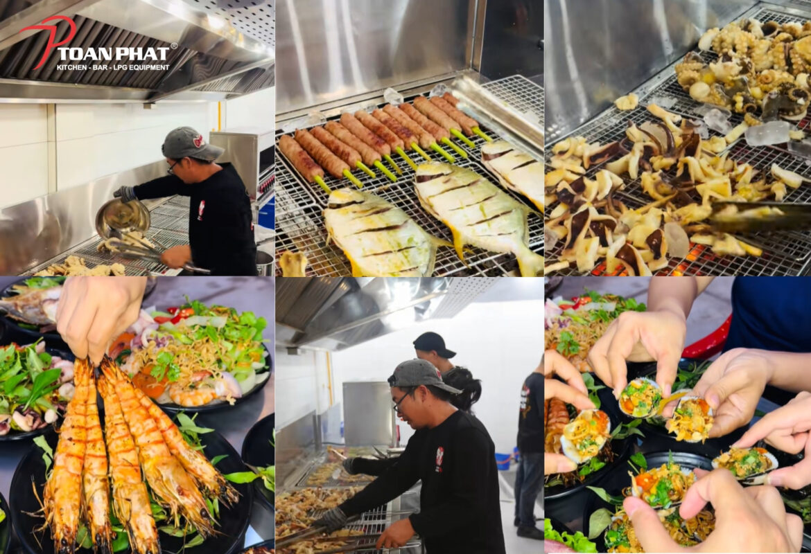 Sau khi hoàn thiện, hệ thống bếp quán nướng 78 đã hoạt động ổn định và cho ra nhiều món ăn hấp dẫn phục vụ thực khách