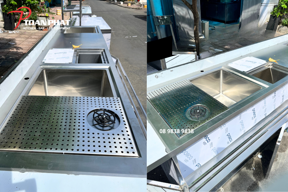 Quầy pha chế thiết kế khoa học giúp nhân viên thao tác nhanh