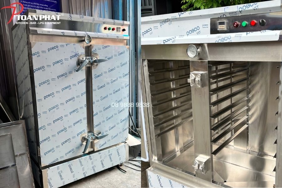 Tủ nấu cơm được sản xuất trực tiếp tại xưởng inox Toàn Phát