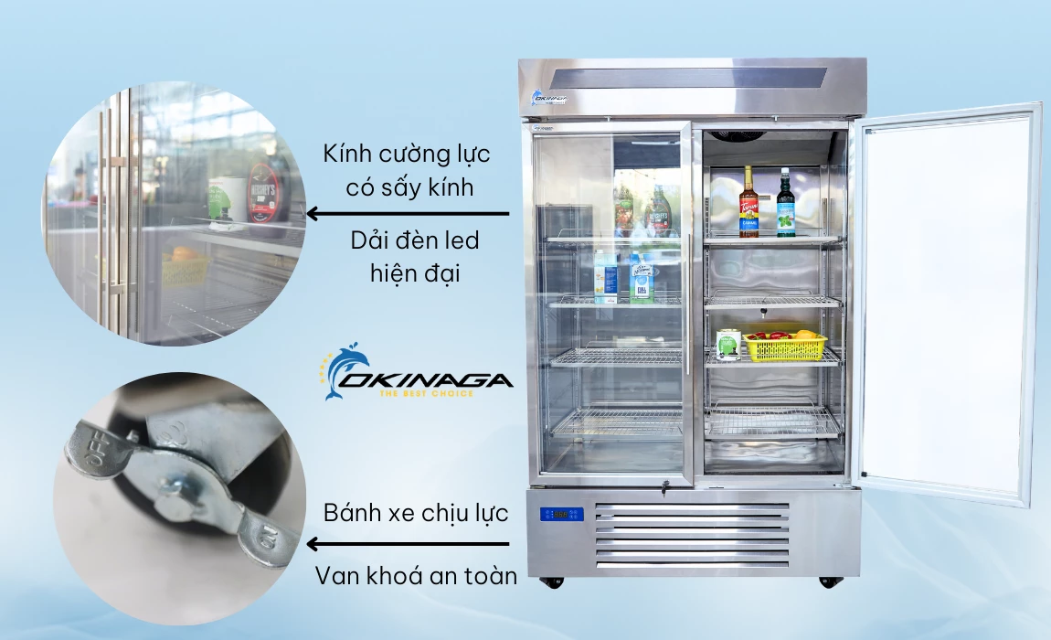 Cấu tạo của tủ lạnh trưng bày