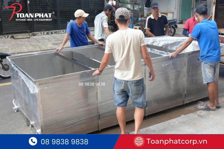 Bể mỡ tổng do Toàn Phát sản xuất trực tiếp tại xưởng bằng inox 304 cao cấp
