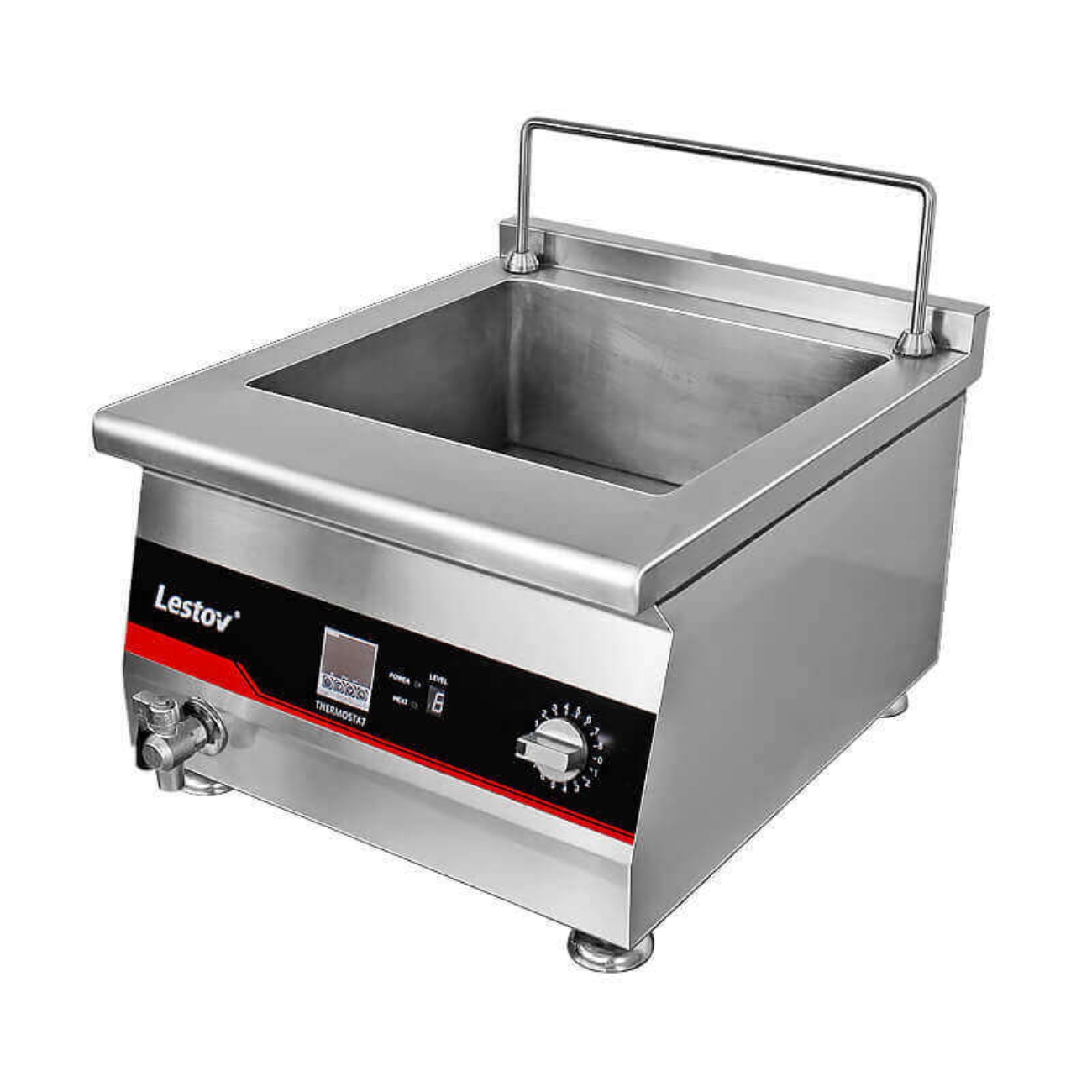BẾP CHIÊN NHÚNG LESTOV LT-TZL-B135 23 Vỏ được làm từ inox cao cấp, chịu nhiệt tốt