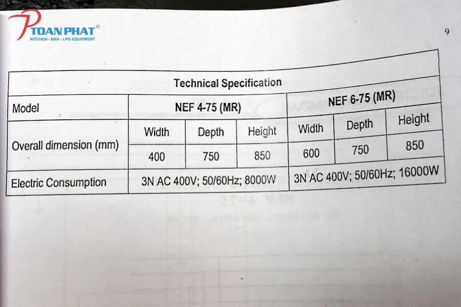 Bếp chiên nhúng đơn 10L Nayati NEF 4-75 MR dùng điện 7 Nayati NEF 4 75 MR 6