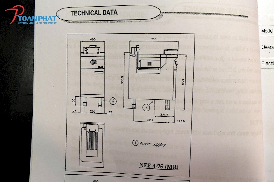 Bếp chiên nhúng đơn 10L Nayati NEF 4-75 MR dùng điện 8 Nayati NEF 4 75 MR 7