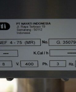 Bếp chiên nhúng đơn 10L Nayati NEF 4-75 MR dùng điện 17 Thông số kỹ thuật bếp chiên nhúng đơn Nayati NEF 4-75 MR