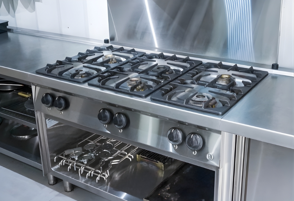 Bếp Âu 6 họng đốt gas mạnh mẽ