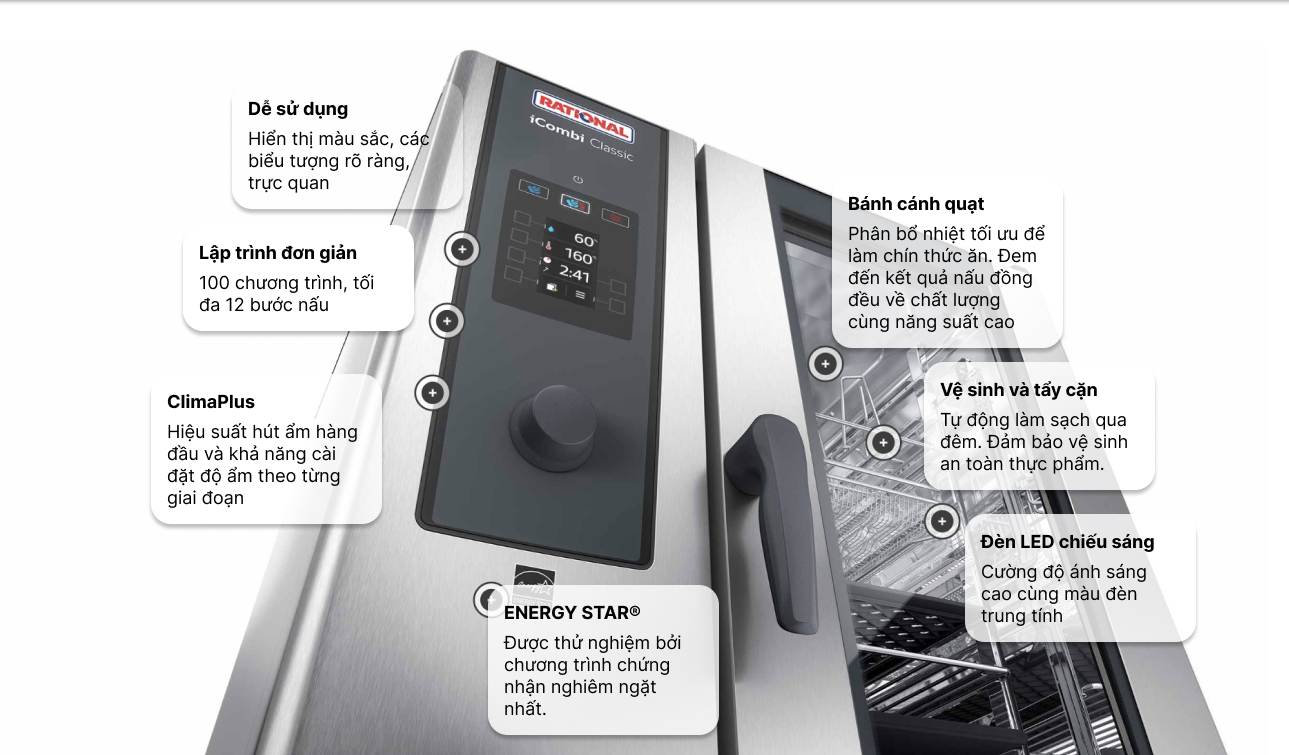 Công nghệ nổi bật của lò nướng Rational