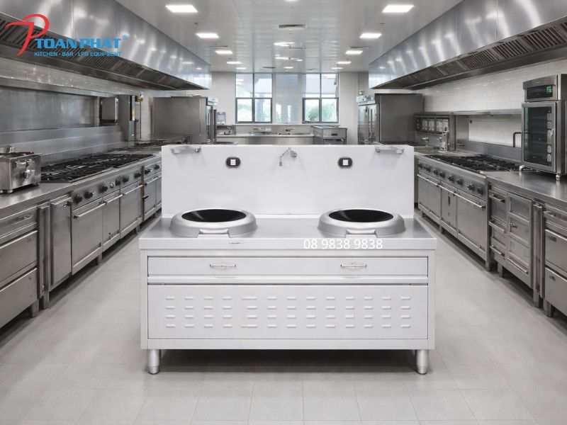 Bếp được thiết kế bền bỉ, dễ vệ sinh