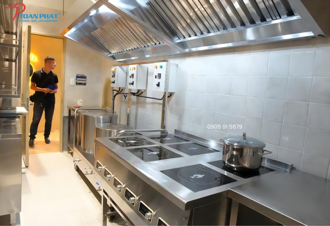 Bếp âu điện từ Toàn Phát cung cấp cho dự án Galaxy Coffee