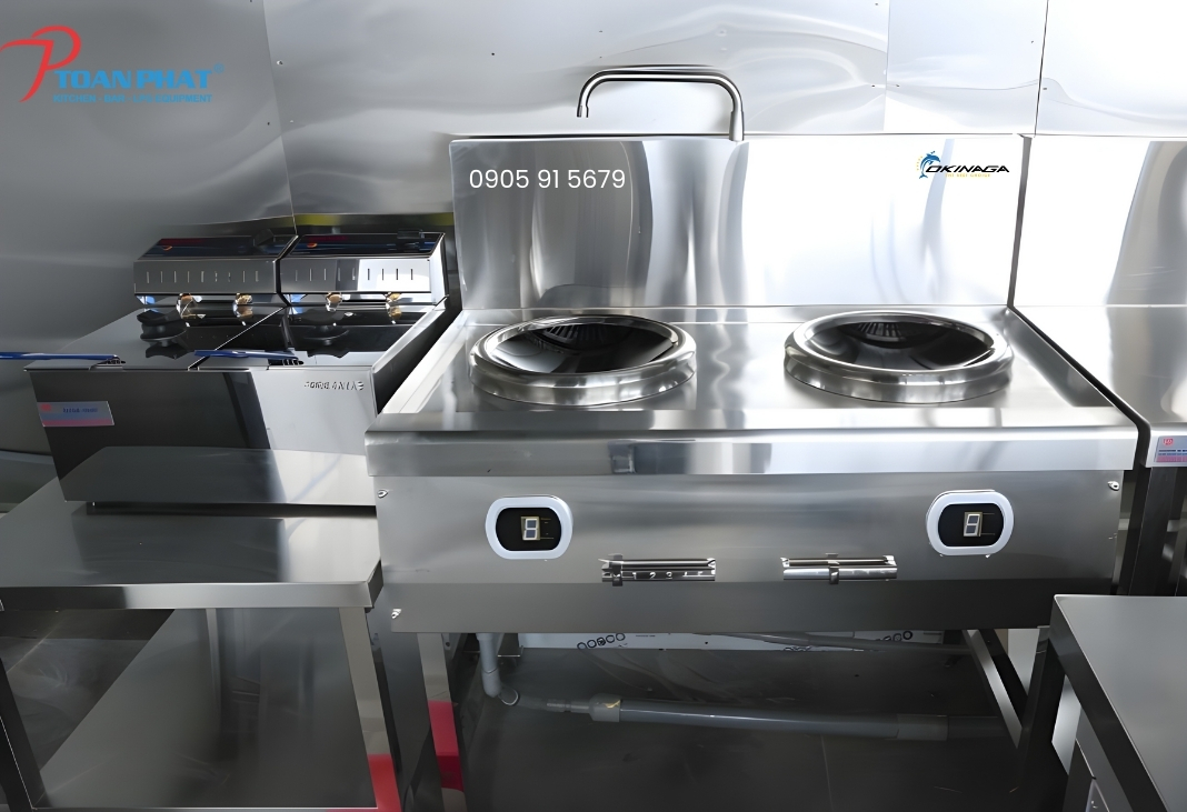 Bếp từ công nghiệp kết hợp bầu nước