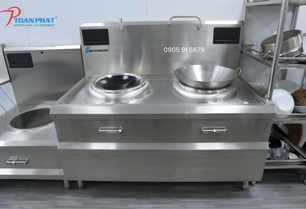  Vỏ và chân bếp bằng inox 304