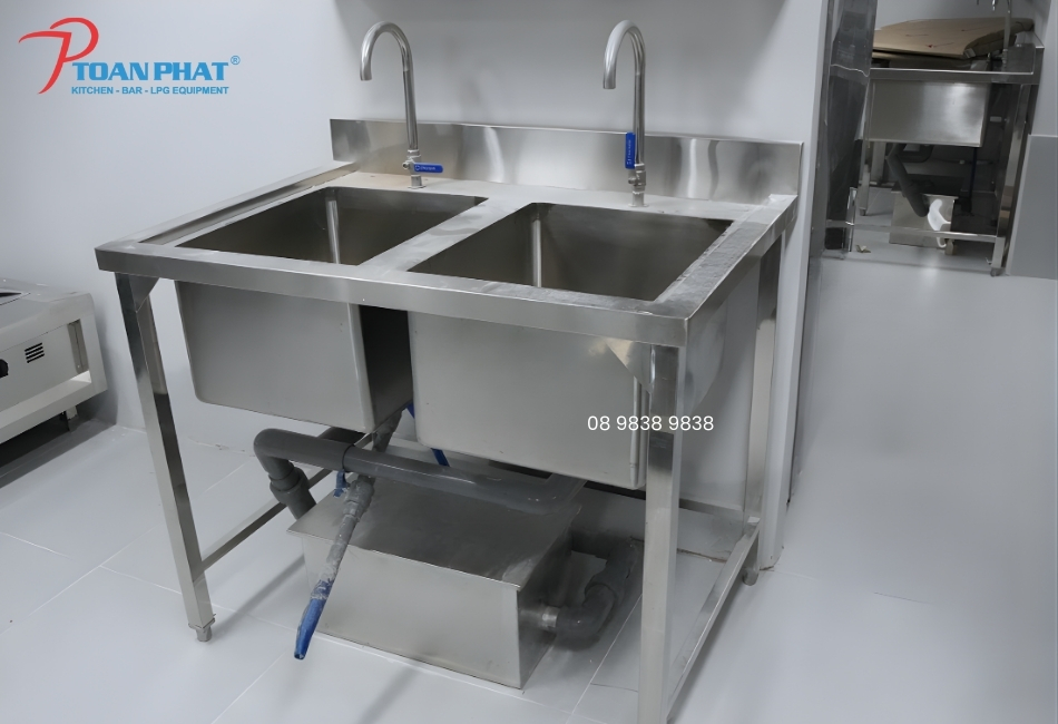Chậu rửa đôi inox