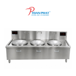 Bếp á điện từ ba họng liền chảo 12kW Okinaga