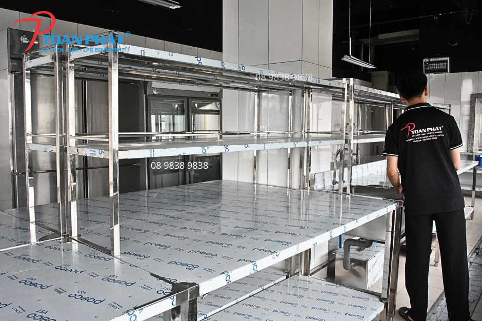 KỆ INOX 2 TẦNG CAO CẤP, ĐA DẠNG MẪU MÃ KÍCH THƯỚC | GIÁ TỐT 3 Kệ phẳng 2 tầng để bàn