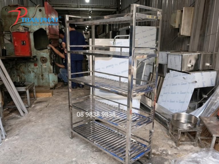 KỆ PHẲNG INOX 5 TẦNG