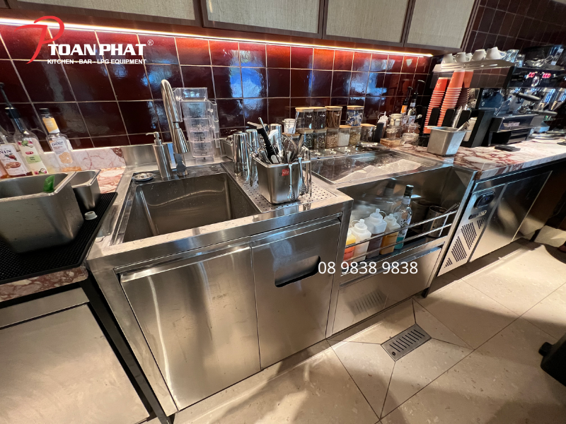 Quầy pha chế phù hợp mô hình bar - cafe 1m2