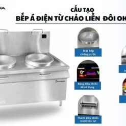Cấu tạo của bếp Á từ đôi liền chảo 20kw