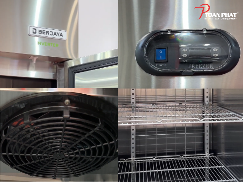 Cấu tạo của tủ mát 2 cánh đứng Inverter 2DUC-IV-Z Berjaya