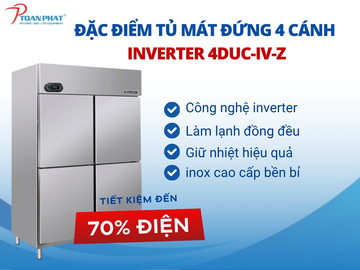 Đặc điểm nổi bật của tủ mát 4 cánh Berjaya 