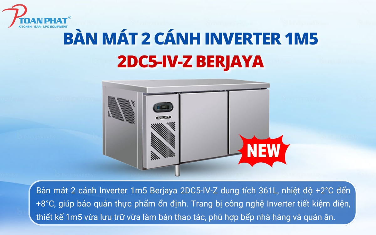 Bàn mát 2 cánh Inverter 1m5 Berjaya 2DC5-IV-Z