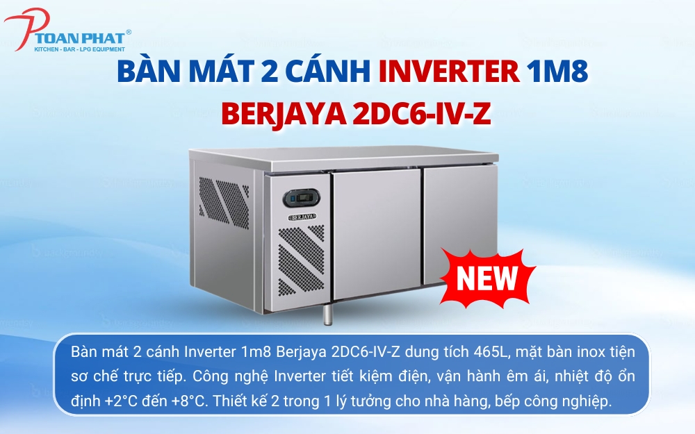 BÀN MÁT 2 CÁNH INVERTER 1M8 BERJAYA 2DC6-IV-Z 2 Bàn mát 2 cánh Inverter 1m8 Berjaya 2DC6-IV-Z