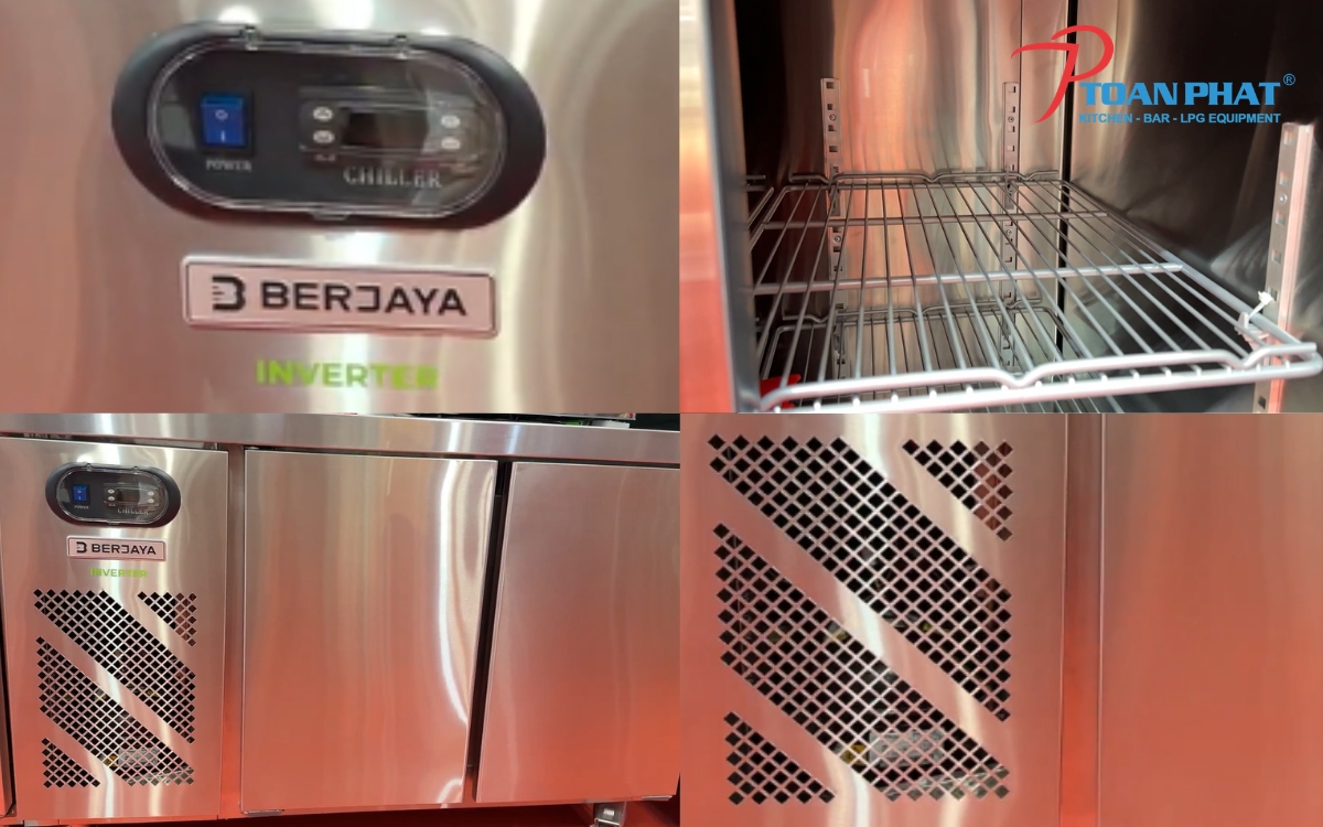 Cấu tạo bàn mát 2 cánh Inverter 1m2 Berjaya 2DC4-IV-Z
