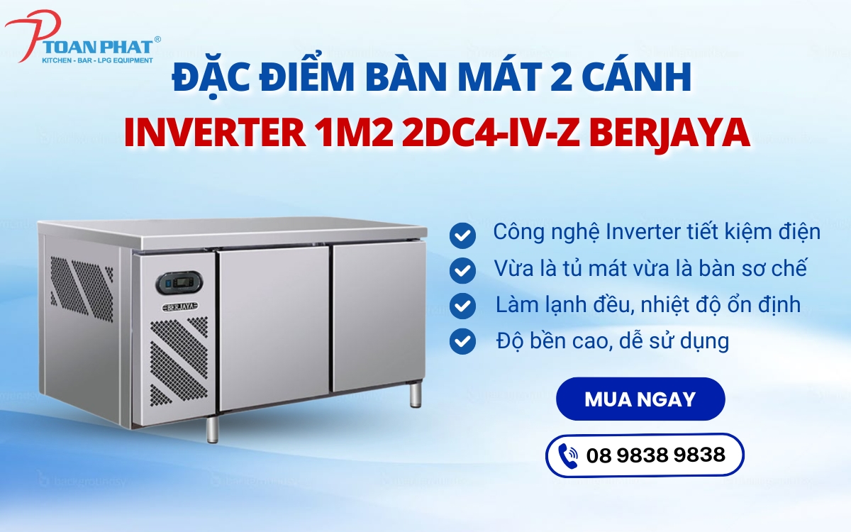 Đặc điểm của bàn mát 2 cánh Inverter 1m2 Berjaya 2DC4-IV-Z