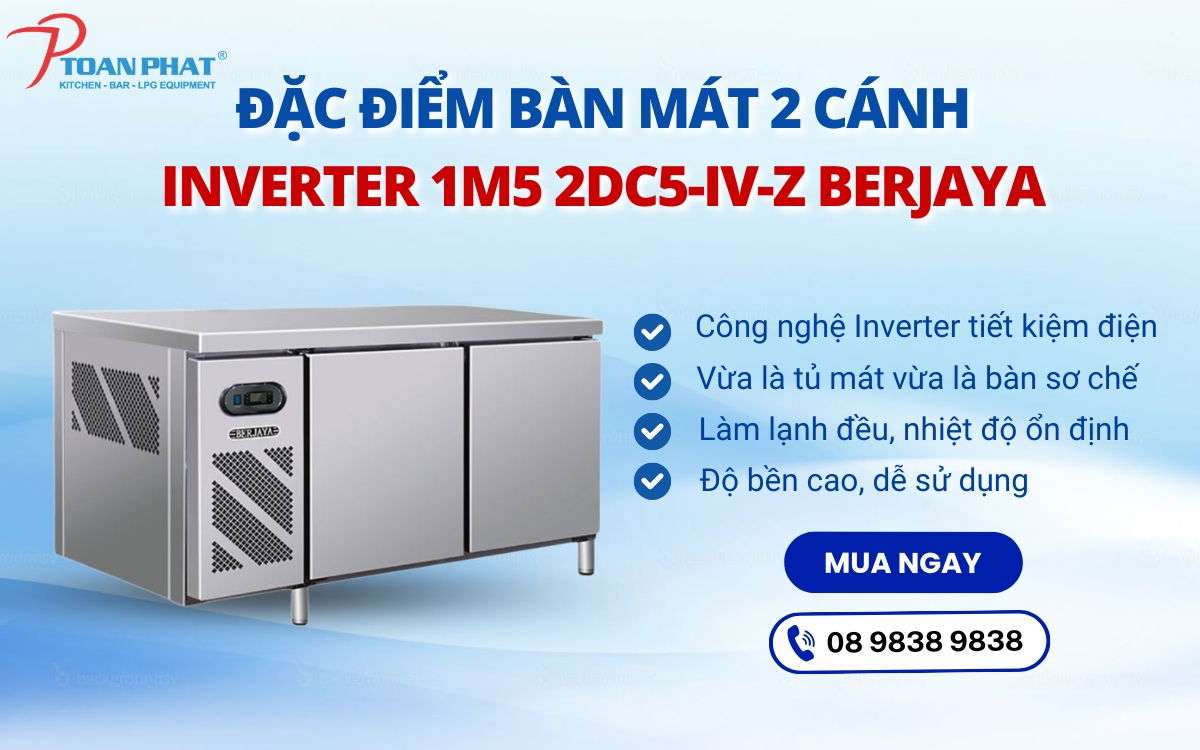 Đặc điểm nổi bật của mát 2 cánh Inverter 1m5