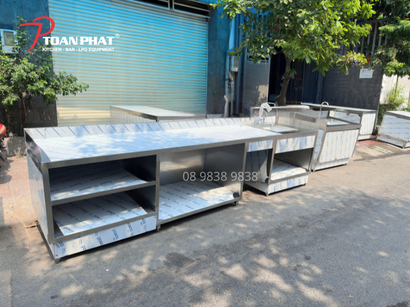 Tổng quan Module bàn sơ chế kết hợp bồn rửa Toàn Phát sản xuất