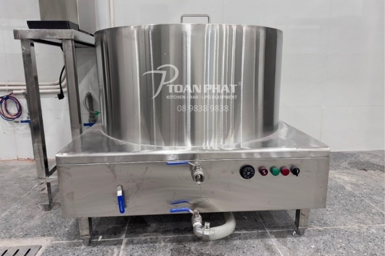 Nồi nấu phở điện 300L inox công nghiệp, gia nhiệt nhanh, tiết kiệm điện năng