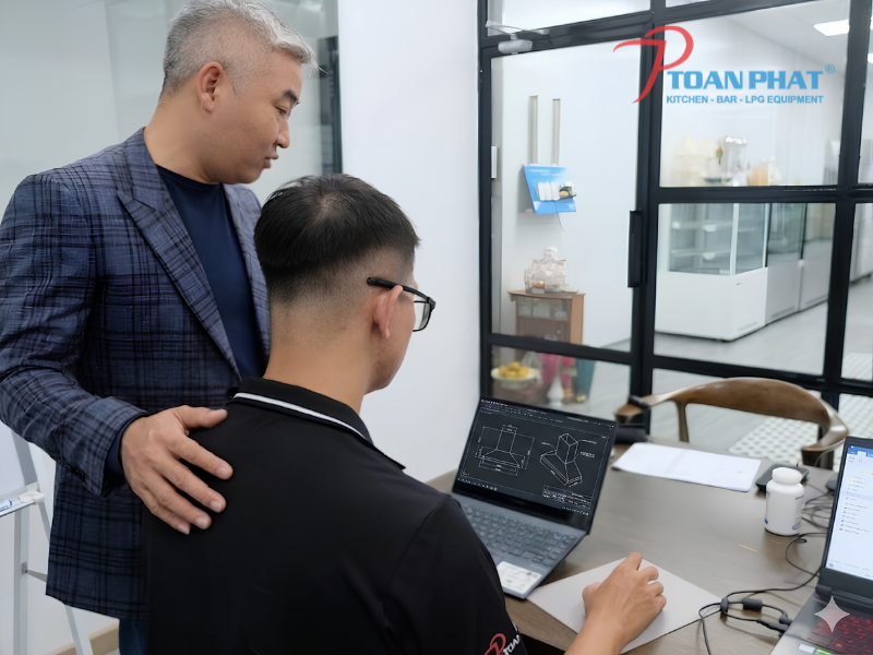 CHỤP HÚT KHÓI DẠNG VÁT 9 Bản vẽ thiết kế hệ thống hút khói bếp công nghiệp